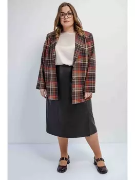 Юбка Юбка миди из эко-кожи коричневая арт.3889