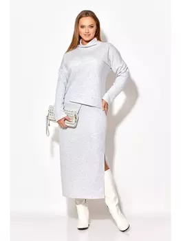 Юбочные костюмы 1050 серый меланж