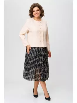 Юбочные костюмы 1118 персиковый+черный