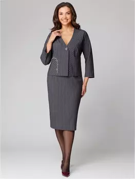 Юбочные костюмы 1215 светло-серый