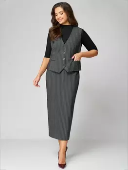 Юбочные костюмы 1225 светло-серый