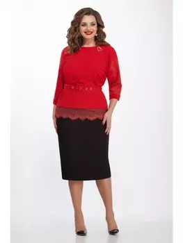 Юбочные костюмы 132-красный/черный