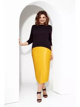 Юбочные костюмы 1364 черно-желтый