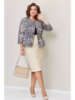 Юбочные костюмы 1367 бежево-молочный