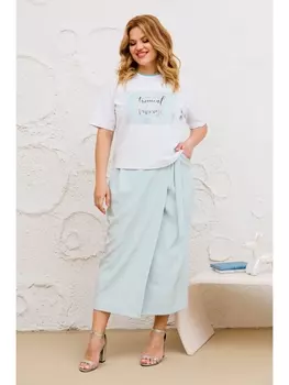 Юбочные костюмы 1376 белый, голубой