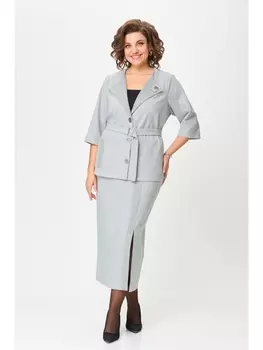 Юбочные костюмы 1388/1 зеленый, полоска