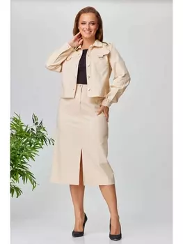 Юбочные костюмы 1442 бежевый