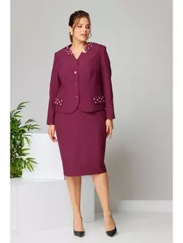 Юбочные костюмы 1456 бордовый