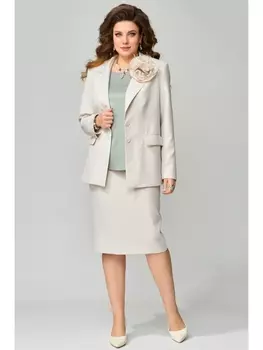 Юбочные костюмы 1461 серо-бежевый