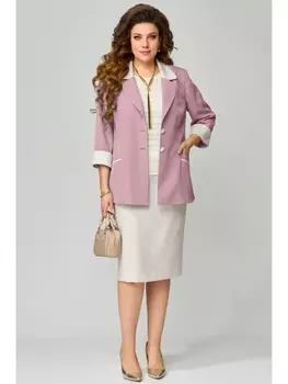 Юбочные костюмы 1474 бежево-розовый