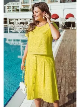 Юбочные костюмы 20963 желтый