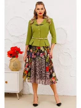 Юбочные костюмы 2136 зеленый