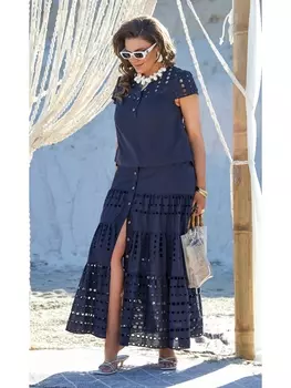 Юбочные костюмы 21473 темно-синий