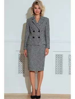 Юбочные костюмы 22089 черный+лапка