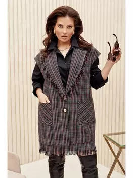 Юбочные костюмы 22473 дизайн клетка меланж