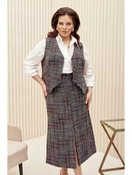 Юбочные костюмы 22483 диз.клетка меланж