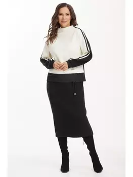 Юбочные костюмы 2496 молоко+черный