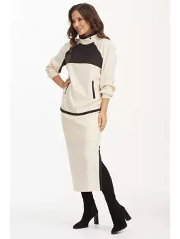 Юбочные костюмы 2499 молоко+черный