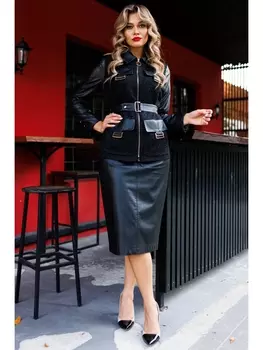 Юбочные костюмы 2613-2 черный