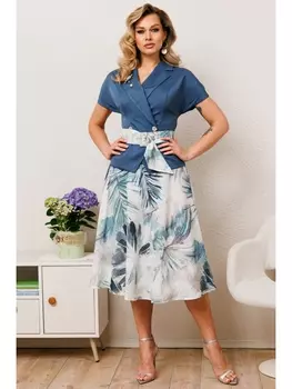 Юбочные костюмы 2641-1 синий