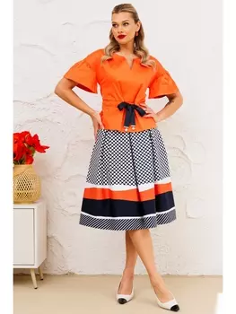 Юбочные костюмы 2688 оранжевый