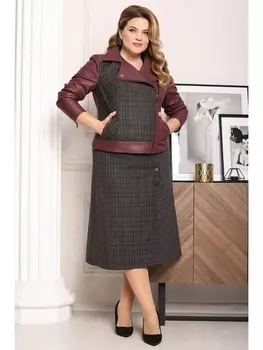 Юбочные костюмы 2713 бордо