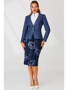 Юбочные костюмы 2811 синий