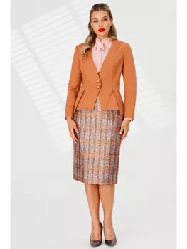 Юбочные костюмы 2811 терракот_розовый
