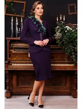 Юбочные костюмы 2825 баклажан