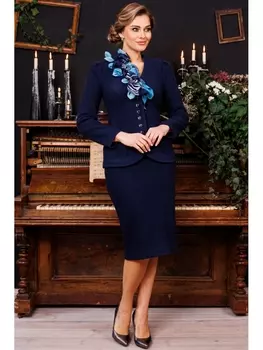 Юбочные костюмы 2825 синий