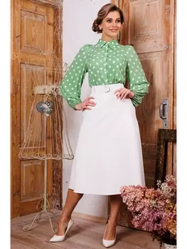 Юбочные костюмы 2846 мята_молочный