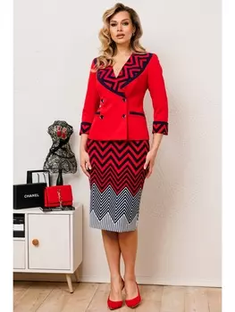 Юбочные костюмы 2851 красный