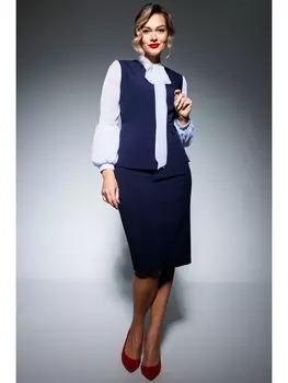 Юбочные костюмы 2860 синий