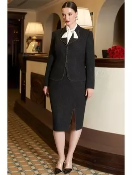 Юбочные костюмы 2862 черный