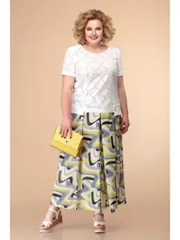 Юбочные костюмы 2-1979 белый\графит