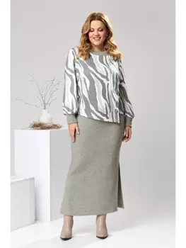 Юбочные костюмы 2-2600 серый