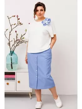 Юбочные костюмы 2-2686 голубой