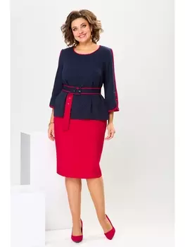 Юбочные костюмы 2-2746 синий/красный
