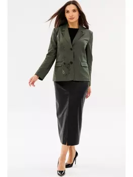 Юбочные костюмы 3091 хаки+черный