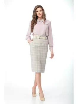 Юбочные костюмы 399 пудровый+голубой