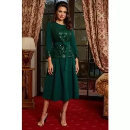 Юбочные костюмы 4154 зеленый