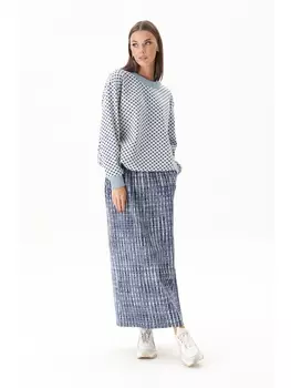 Юбочные костюмы 4939 голубые тона