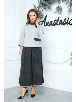 Юбочные костюмы 538 графит-серый