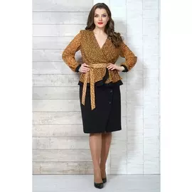 Юбочные костюмы 6898 горчица