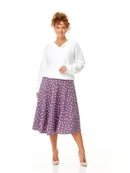 Юбочные костюмы 7549 белый, какао