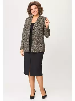 Юбочные костюмы 866+597 золото дизайн+черный однотон