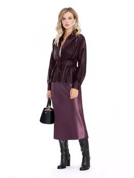 Юбочные костюмы 885 баклажан+ ежевика