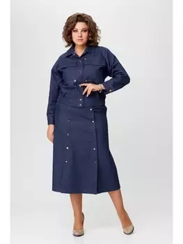 Юбочные костюмы 943 синий (джинс)