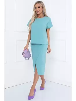 Юбочные костюмы КОСТЮМ КАЛЛИСТО (БИРЮЗА)