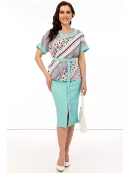 Юбочные костюмы Костюм "Парижские страсти" (бирюза) К2293